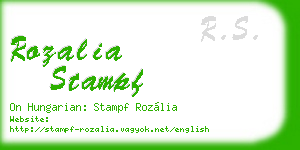 rozalia stampf business card