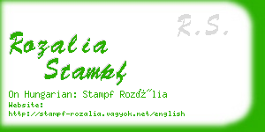 rozalia stampf business card